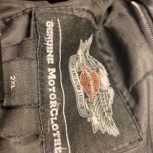 men’s 2XL harley davidson black leather jacket